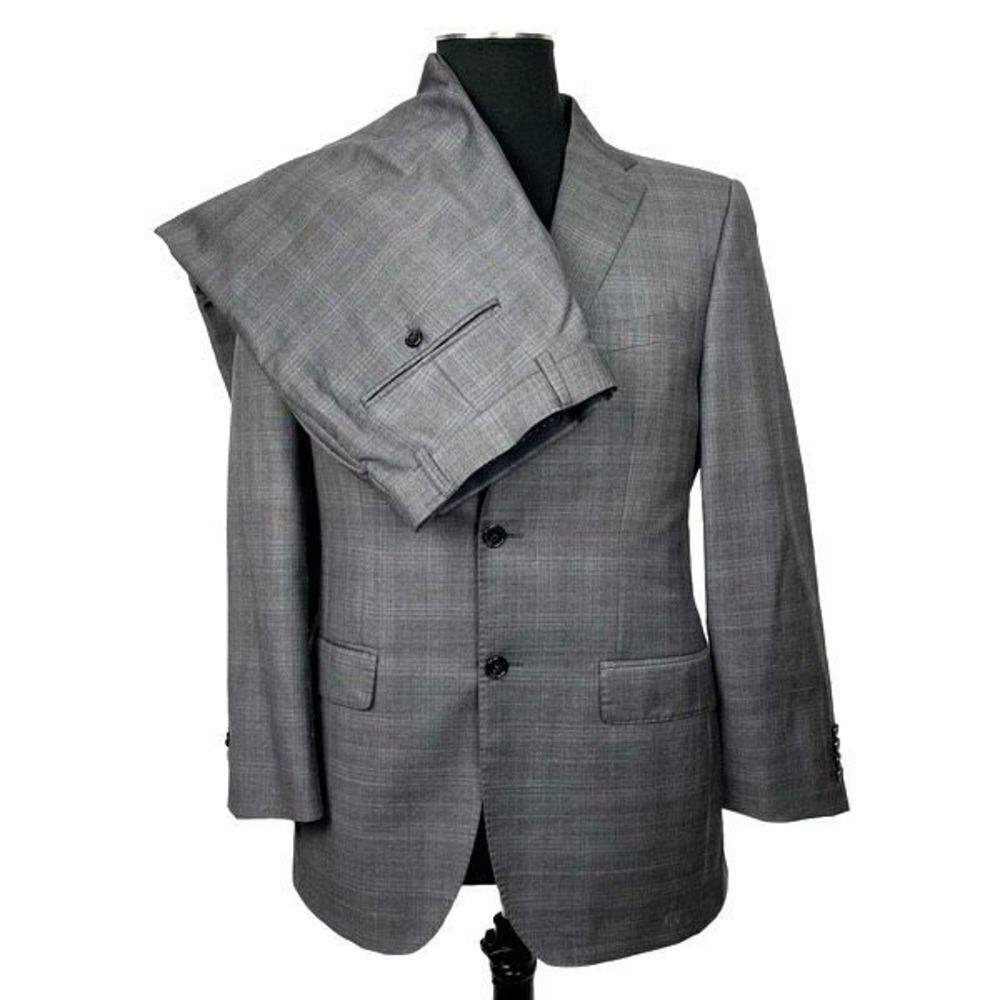 Sakes Fifth Ave Black Label Ermenegildo‎ Zegna Gray Suit Set - Mens 38 Blazer